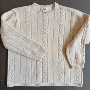 Talbots sz S 95% lambswool cream sweater